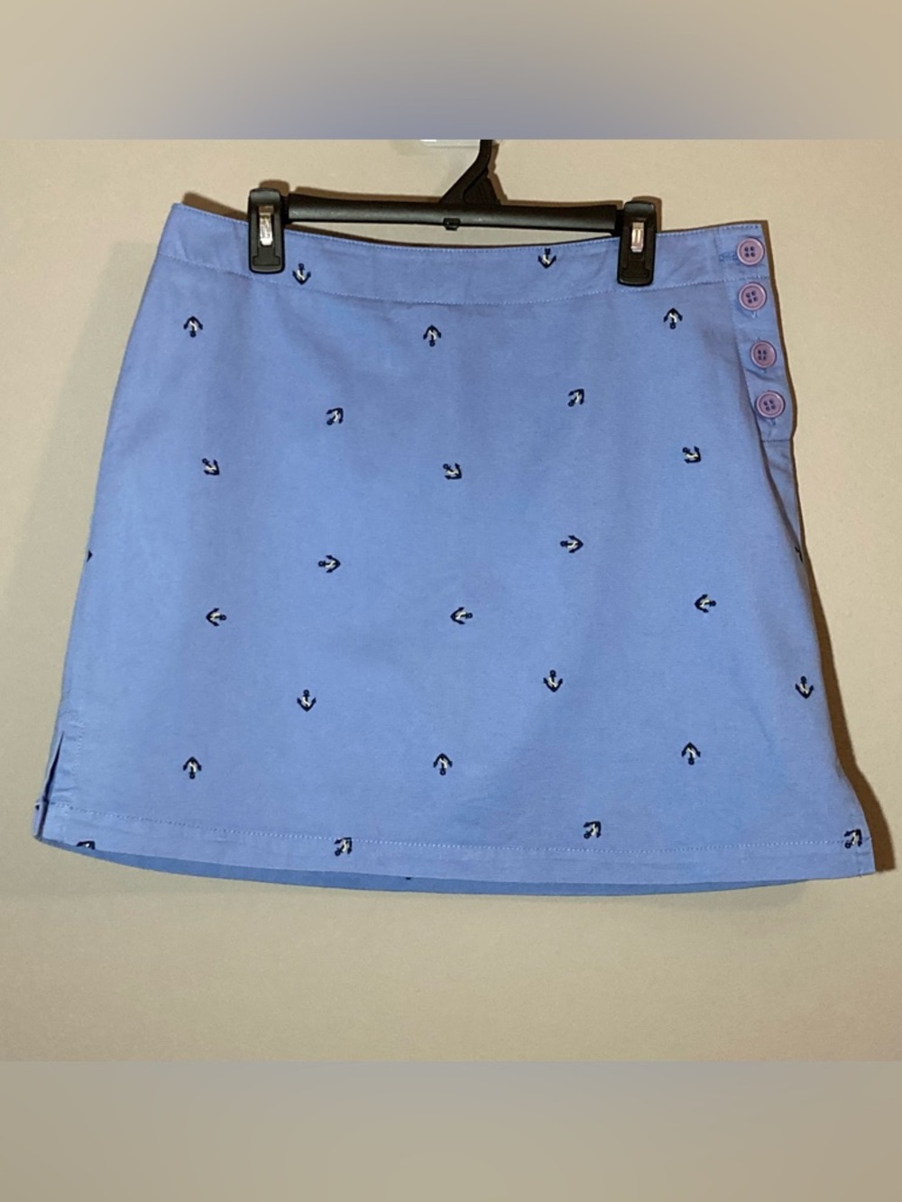 Embroidered Anchor Light Blue Skort